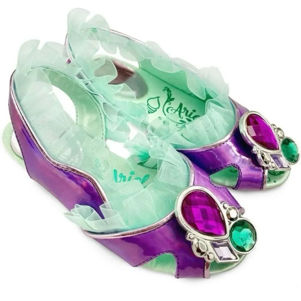 Ariel Costume Shoes Little Mermaid Princess Disney Store SZ: 13/1 Girls Kids NWT